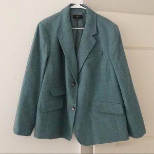 TALBOTS Wool Teal Blue Blazer SZ 22W